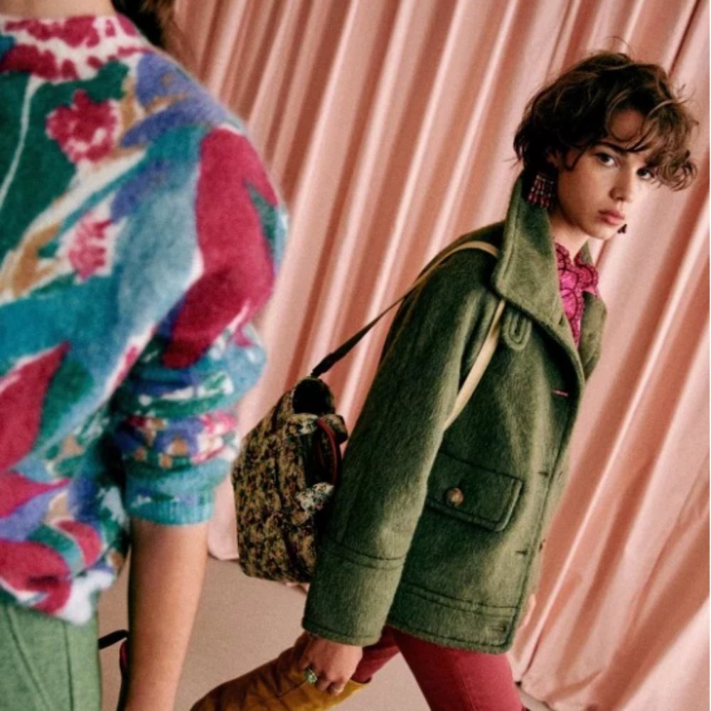 NWT Sezane Leo Coat, Green, Size US4/36